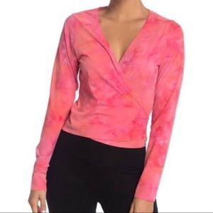 Outdoor Voices Tissue Weave Wrap Top